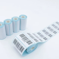 Etiqueta Adhesiva Impermeable para Impresora Portátil de Escritorio, Rollo de Etiquetas de Transferencia Térmica para Códigos de Barras, Directo de Fábrica