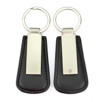 Porte-clés personnalisé en cuir PU et alliage de zinc avec logo sur mesure pour la fête des pères, cadeaux promotionnels