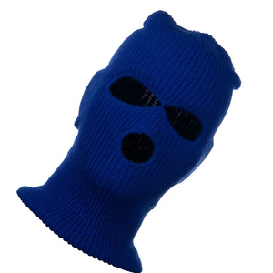 100% Acryl Großhandel Ski masken Benutzer definiertes Logo Sturmhaube Gestrickte Ski maske 3-Loch-Skimaske - Product Image 5