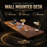Table Murale Pliante Simple, Bureau d'Ordinateur Suspendu