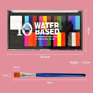 High Quality Rainbow Natural Plant CE Certified Skin Harmless Face Paint Kit for Party Use Face Body Painting Palette for Kids - Product Image 6