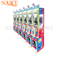 Mini anglais-moyen bonbon griffe distributeur automatique enfants arcade peluche grue poupée attrape avec accepteur de facture en métal Durable