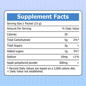 Poudre de polyphénols de pomme brûle-graisse personnalisée en usine, extrait à base de plantes, enzyme amincissante, gelée, stimule l'immunité, améliore l'énergie, gelée minceur - Product Image 2