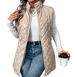Chaleco Acolchado Ligero para Mujer, Fabricante OEM, Logotipo Personalizado, Chaqueta sin Mangas Acolchada para Mujer, Venta al Por Mayor - Product Image 1