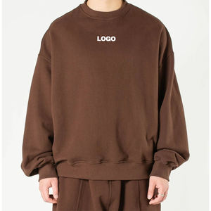 New Style Winter Heavy Weight 520gsm 100% Cotton Pleated Back Sweater <strong>Shirt</strong> with Long Pants Streetwear Cotton Graphic Tracksuit - Product Image 4