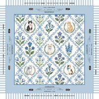 Housse de table de mahjong vintage à imprimé floral royal soleil et lune, antidérapante, pour soirée de mahjong