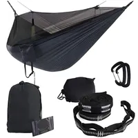 210T Nylon tragbare 2 Personen tragbare Outdoor Fallschirm Camping Nylon Zelt Hängematte mit Moskito netz