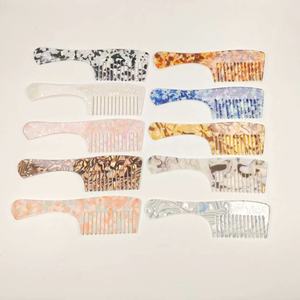 SINAYA Peigne à dents larges personnalisé <span class=keywords><strong>de</strong></span> 20 <span class=keywords><strong>cm</strong></span>, épaisseur 4 mm, toutes couleurs et formes, pour boucles <span class=keywords><strong>de</strong></span> cheveux, peignes <span class=keywords><strong>de</strong></span> douche pour femmes et filles - Product Image 2