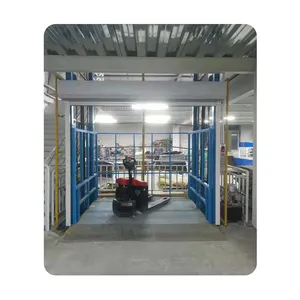 2000kg outdoor indoor mezzanino binario di guida merci piattaforma elevatrice personalizzata piccola scala tavolo elevatore per moto