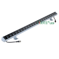 W42mm H74mm Angle Asymétrique LED Barre Linéaire IP67 Étanche Face Lighting DMX512 PWM RGBW Outdoor Garden Wall Washer