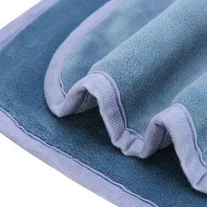 Tragbarer blauer Fleece wasch barer Schal Elektrische Heiz decke 50 "x 60"