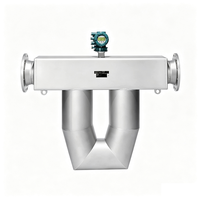 ROTAMASS Integral Flange Coriolis Mass Flow Meter Cairan/Gas/Air/Minyak DN08-DN50 Transmitter Baja Tahan Karat OEM