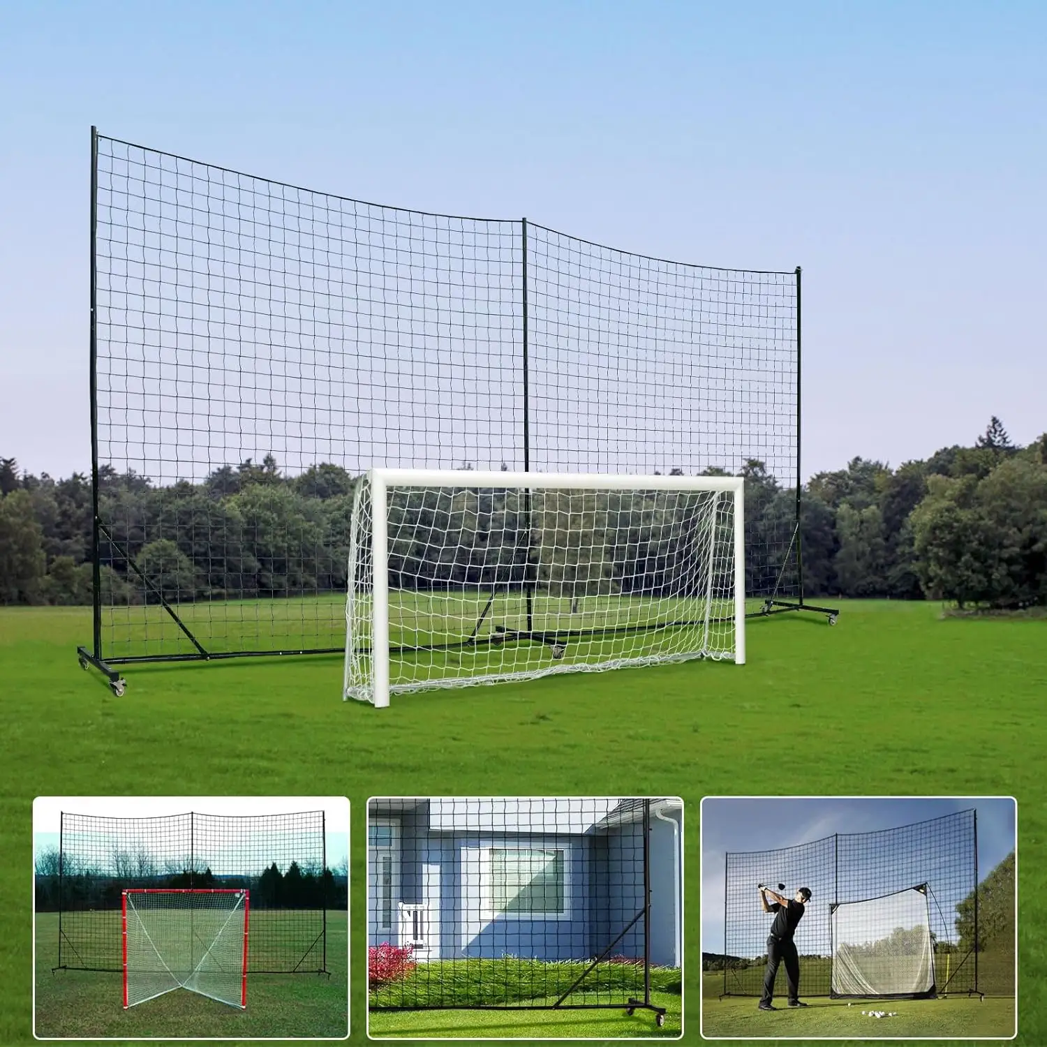 BK04 filet de football personnalisé Backstop, but de football et filet de football Backstop, filet de Backstop Fabricant Chine