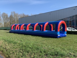 Toboggan aquatique <span class=keywords><strong>gonflable</strong></span> Jungle Safari de 18 m de long, grande piste aquatique avec toboggan et décor animalier - Product Image 5