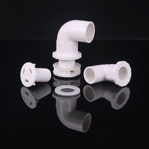 Connecteur coudé en PVC pour aquarium, angle droit 90 degrés, 20-50 mm, raccord durable pour alimentation en eau et drainage pour aquarium - Product Image 2