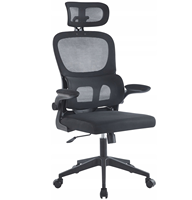 Vente en gros Chaise pivotante ergonomique au design simple avec appui-tête Chaise de bureau en maille à hauteur réglable