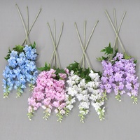 Bunga Delphinium Besar Baru, Bunga Sutra Buatan, Dekorasi Pernikahan, Ruang Tamu, Hotel, Simulasi Timbul