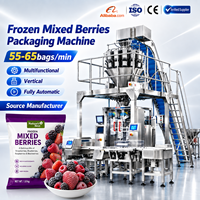 Machine d'emballage multifonctionnelle automatique verticale pour fruits rouges congelés mélangés