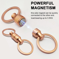 Vente en gros Porte-clés magnétique mignon en or rose gravé au laser de haute qualité personnalisé Porte-clés magnétique en métal en alliage de zinc