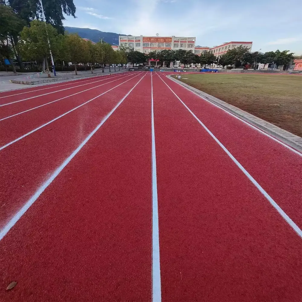 All Weather Stadium School Rubber synthetic Athletic Running Track and pave on site runway with competitive price