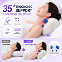 Masseur de cou sans fil rechargeable avec chaleur, 4 modes, vitesse réglable et minuterie pour la relaxation au lit ou sur le canapé