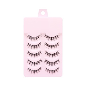 Faux cils en matière synthétique pour marque privée, bande complète, effet naturel, 15 styles, lot de 5 paires, pour maquillage - Product Image 3