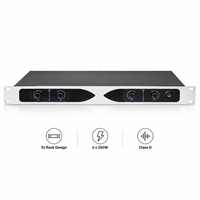 Nouvelle version 2026 Amplificateur de puissance numérique de classe D 4 canaux 350W Amplificateur 1U montable en rack Amplificateur SMPS Amplificateur stéréo