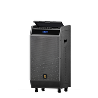 Haut-parleur karaoké sur chariot Pioneer 12 pouces 300W avec contrôle par application, micro sans fil UHF, système audio de scène extérieur, vente en gros OEM, CE FCC RoHS