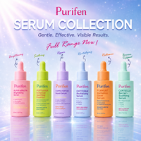 Kit de sérum facial en marque blanche, inspiré des humeurs, hydratant, apaisant, éclaircissant, anti-âge, pour peaux stressées, logo personnalisé