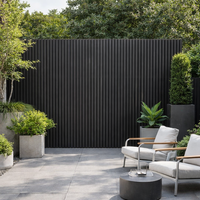 Revêtement mural extérieur en WPC 219x26mm, panneau rainuré composite écologique, faible entretien, façade durable pour bâtiments modernes