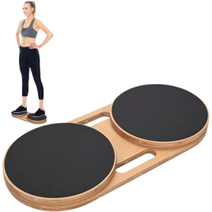 Disco giratorio de madera con doble pedal, 21,26 x 9,84 pulgadas, equipo de fitness portátil para ejercicio en casa y adelgazamiento - Product Image 2
