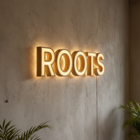 Enseigne lumineuse 3D à lettres en relief pour restaurant, café, intérieur, éclairage chaud, montage mural, logo personnalisé, enseigne LED