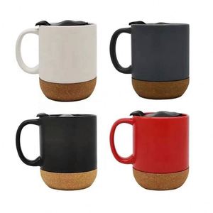 Mug à thé et lait réutilisable de haute qualité, 14 oz, finition mate, populaire, avec fond en liège, tasse à café en céramique anti-éclaboussures - Product Image 6