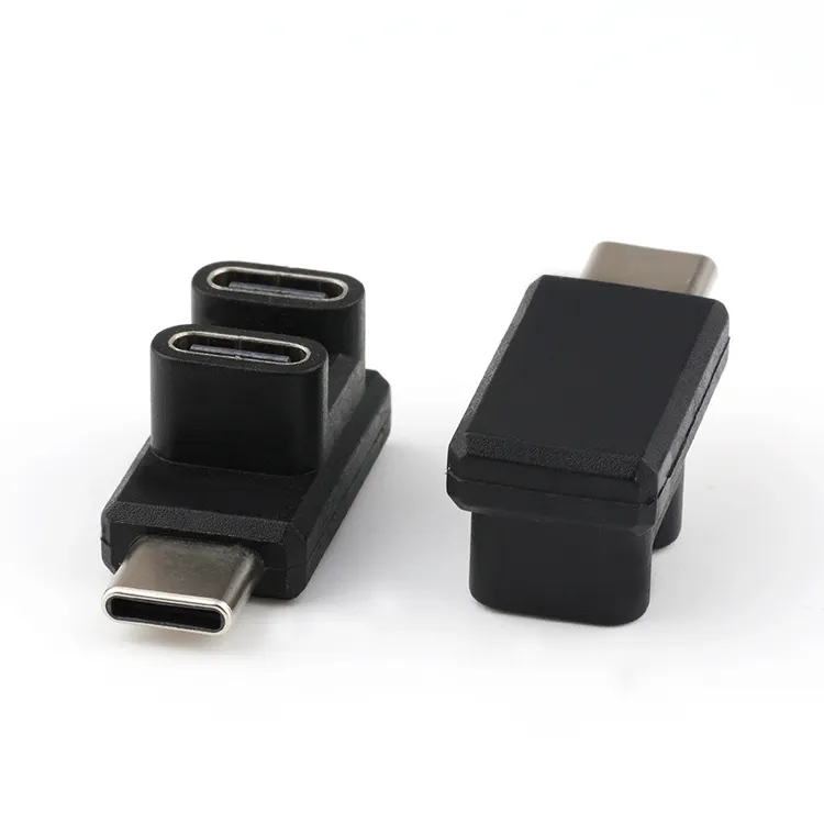 多機能直角USB3.1Cオス-デュアルUSB3.1Cメスコンバーターアダプター