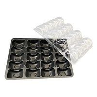 Boîte blister noire Biscuit de qualité alimentaire Plateau d'emballage en plastique PET Boîte d'emballage Macaron