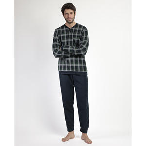 ADMAS MAGNIFIC Pijama de manga larga para hombre con tela verde esmeralda Cómodo y elegante - Product Image 1