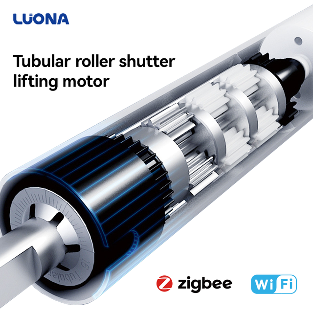 Universal Smart Tubular Motor for Roller Blinds WiFi Zigbee App Remote Control with Alexa Google Home for Smart Home Life