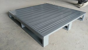 Palettes en acier galvanisé FARUIT, capacité 1000 kg, empilables, stockage industriel, usage intensif, modèle 1100x1100, 200m - Product Image 6
