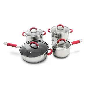 Nhà Máy Giá đồ dùng nhà bếp nấu ăn chậu thép không gỉ không dính Cookware Set