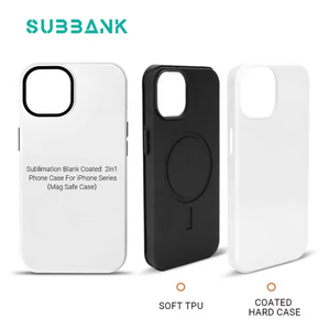 Subbank Vente en gros Étui magnétique 3D 2 en <span class=keywords><strong>1</strong></span> vierge pour sublimation pour téléphone 15 16 17 Pro <span class=keywords><strong>Max</strong></span> Impression personnalisée Étui de protection magnétique - Product Image 3