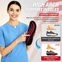 Semelles orthopédiques de sport à soutien de la voûte plantaire pour pieds plats, soulagement de la douleur de la fasciite plantaire pour la course et la marche