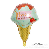 Nouveau ballon en aluminium pour fête, thème pizza, popcorn, burger, hot-dog, crème glacée, beignet