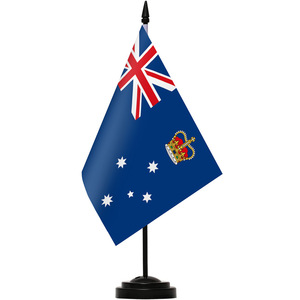 Banderas <span class=keywords><strong>de</strong></span> Mesa del Estado <span class=keywords><strong>de</strong></span> Victoria con Logotipo, Impresión Personalizada, Bandera Ejecutiva <span class=keywords><strong>de</strong></span> Escritorio para Oficina y Negocios - Product Image 1