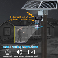 TecDeft Caméra solaire 4G carte sim ferme extérieure auto motion track ptz cctv alerte IP 8MP 4k surveillance caméra de sécurité sans fil