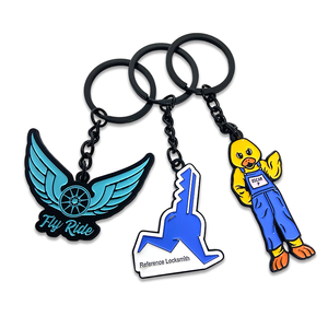Personalized Key Rings Hard Soft Enamel 2d 3D Metal Logo Brand Custom Enamel Keychain Promotional Fashion Keyring Custom
