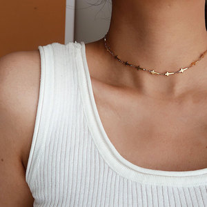 Collier personnalisé en acier inoxydable 316L plaqué or PVD 14K 18K, bijoux fins, colliers ras du cou tendance pour femmes - Product Image 1