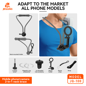 JQ-100 Penyangga Leher Magnetik 2-in-1 untuk Smartphone dan Kamera Aksi POV (Pandangan Orang Pertama) - Product Image 2