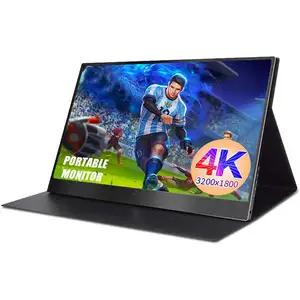 Monitor Komputer Portabel, Layar IPS 15.6 Inci Port Tipe-c, Layar LED 4K untuk Laptop PC