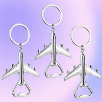 Individueller 3D-Jet-Fighter Flaschenöffner Schlüsselanhänger mit Lasergraviertem Logo, Gunmetal-Finish, Zinklegierung Schlüsselring als Geschenk für Männer