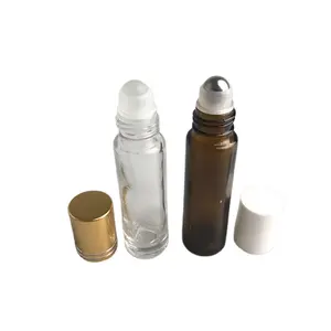 Rolo de vidro na garrafa de âmbar, 5ml/8ml/10ml/30ml/50ml para óleo essencial